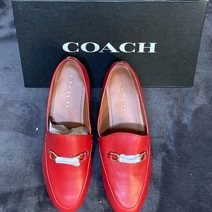 Red coach loafers